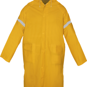 Impermeable Tipo Gabardina Largo con Reflejante