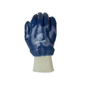 Guante de Algodón con Nitrilo Azul con Puño de Calcetín