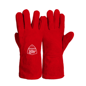 Guante Soldador Rojo con Hilo Kevlar