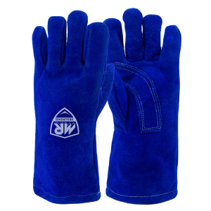 Guante Soldador Azul con Hilo de Kevlar y Palma Reforzada