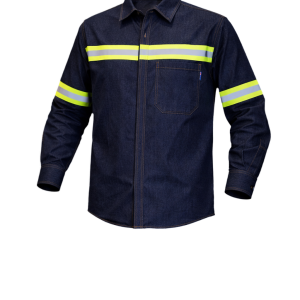 Camisa Mezclilla con Reflejante Textil
