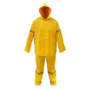 Impermeable de 2 Piezas con Gorro y Reflejantes
